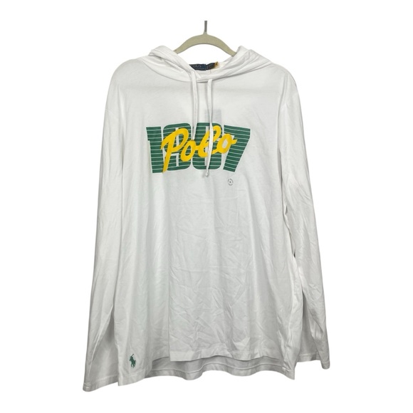 NWT Polo Ralph Lauren Men’s Logo Jersey Hooded Long Sleeve T Shirt SZ XL - Picture 4 of 12